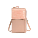 Women's PU Diagonal Wallet with Mobile Phone Bag