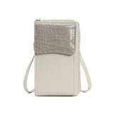 Women's PU Diagonal Wallet with Mobile Phone Bag
