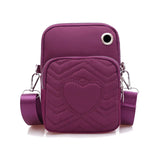 Heart PU Wallet Clutch Shoulder Bag