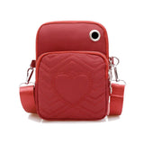Heart PU Wallet Clutch Shoulder Bag