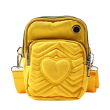 Heart PU Wallet Clutch Shoulder Bag