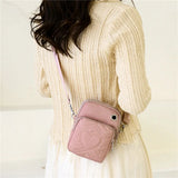 Heart PU Multifunctional Phone Clutch Ladies Purse Large Messenger Bag