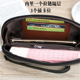 Women Zipper Wallet PU Leather Long Purse Cellphone Bag