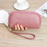 Women Zipper Wallet PU Leather Long Purse Cellphone Bag