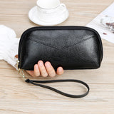 Women Zipper Wallet PU Leather Long Purse Cellphone Bag