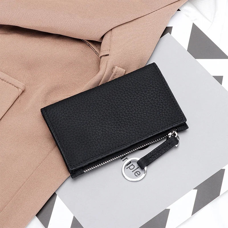 Women's Leather Short Wallet Small Purse Multi-card Bag