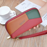 Women's Long Clutch Bag with Hand Strap and Zipper