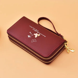 Cartoon Butterfly Long Wrist Clutch Wallet for Women