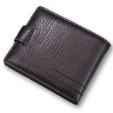 Short Leather Wallet Men's Money Clip