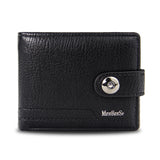 Short Leather Wallet Men's Money Clip
