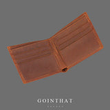Men's Short Leather Wallet Casual Coins Bag Vintage Purses
