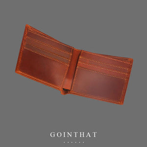 Men's Short Leather Wallet Casual Coins Bag Vintage Purses