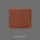 Men's Short Leather Wallet Casual Coins Bag Vintage Purses
