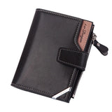 Retro Style Phone Case Stick on Wallet Solid Leather Chain Wallet