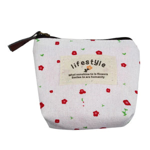 Canvas Phone Handbag Zip Purse Wallet