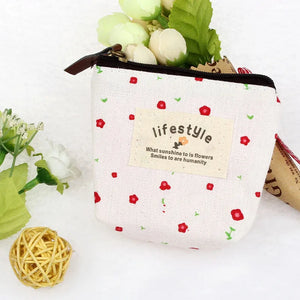 Canvas Phone Handbag Zip Purse Wallet