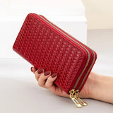 Women's Long Double Zipper Wallet Large Capacity Hand Bag