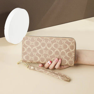 Printed Zipper Wallet Women's Long Handbag