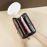 Printed Zipper Wallet Women's Long Handbag