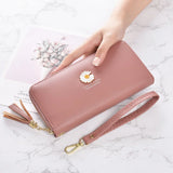 Women's Little Daisy Long Wallet with Wrist Band