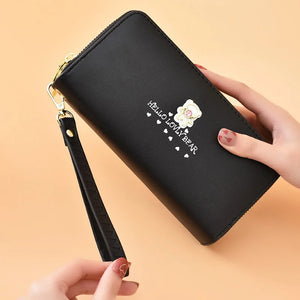 Cartoon Women's Long Wallet Wrist Bag