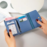 Short Buckle Three Fold Women's Wallet Letter Zero Wallet