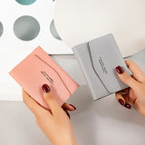 Short Buckle Three Fold Women's Wallet Letter Zero Wallet