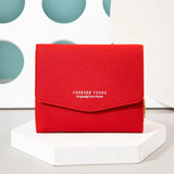 Short Buckle Three Fold Women's Wallet Letter Zero Wallet