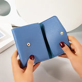 Short Buckle Three Fold Women's Wallet Letter Zero Wallet