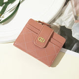 Short Buckle Women's Wallet with Card Position and Zipper