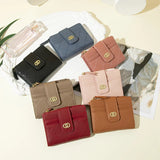 Short Buckle Women's Wallet with Card Position and Zipper