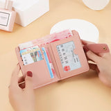Women's Short Wallet with Zipper and Card Slots