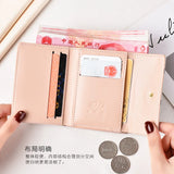 Small Floral Print Women's Wallet, Short Version, Three Fold Buckle
