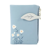 Small Daisy Print Leather Wallet Women Short Creative Soft Texture Card Holder
