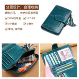 Cowhide Short Wallet for Women