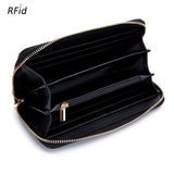 Women Tassel Layer Leather RFID Wallet Purse