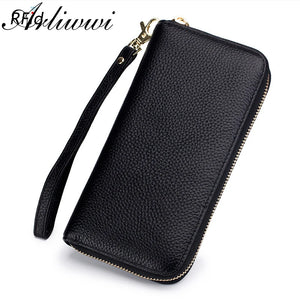 Women Tassel Layer Leather RFID Wallet Purse