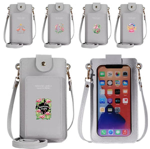 Flamingo Print Shoulder Crossbody Bag Waterproof Purse Card Holder