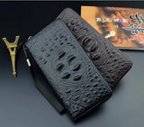 Men Long Handbag Wallet Pattern Business Capacity Mobile Phone Bag Purse