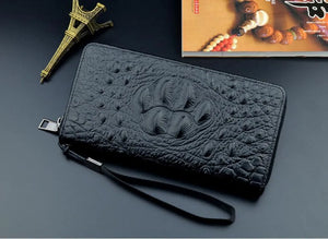Men Long Handbag Wallet Pattern Business Capacity Mobile Phone Bag Purse