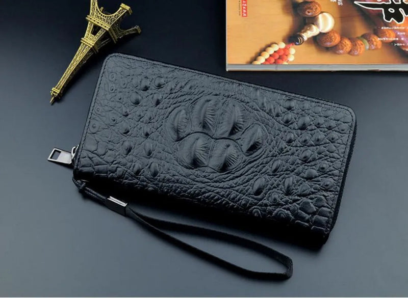 Men Long Handbag Wallet Pattern Business Capacity Mobile Phone Bag Purse