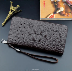 Men Long Handbag Wallet Pattern Business Capacity Mobile Phone Bag Purse