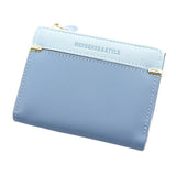 Women's Small Wallet PU Clutch Purse Solid Color