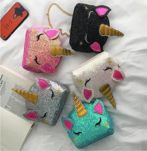 Sequined Unicorn Shoulder Bag Purse for Young Girls