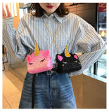 Sequined Unicorn Shoulder Bag Purse for Young Girls