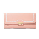 Women's Long Solid Multi-slot Large Capacity Handbag