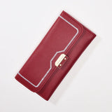 Women's Long Solid Multi-slot Large Capacity Handbag