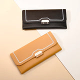 Women's Long Solid Multi-slot Large Capacity Handbag