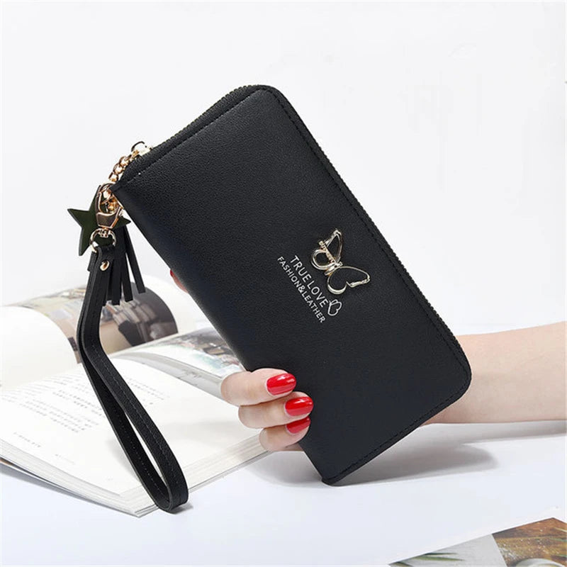 Butterfly Hollow Clutch Bag Large Capacity Wallet for Women