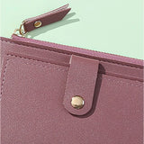 Women Wallet Purses Small Clutch Purse PU Girl Solid Wallet